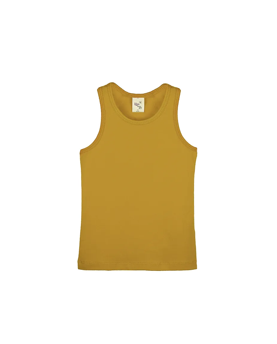 Little Girls Cotton Basic Racerback Tanktop