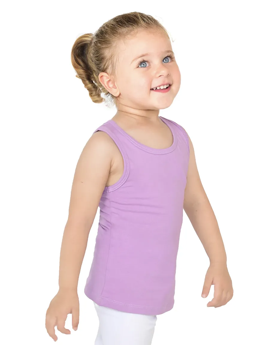 Little Girls Cotton Basic Racerback Tanktop