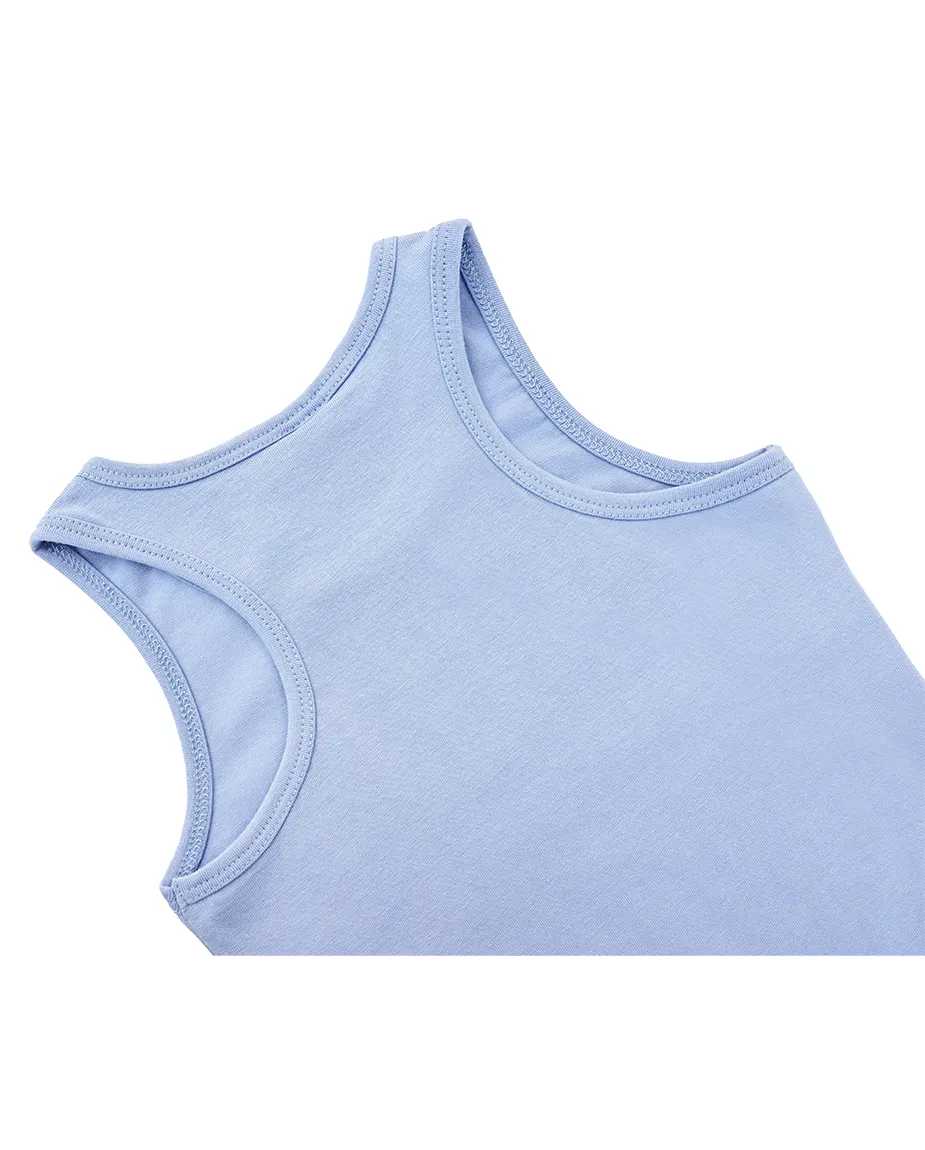 Little Girls Cotton Basic Racerback Tanktop