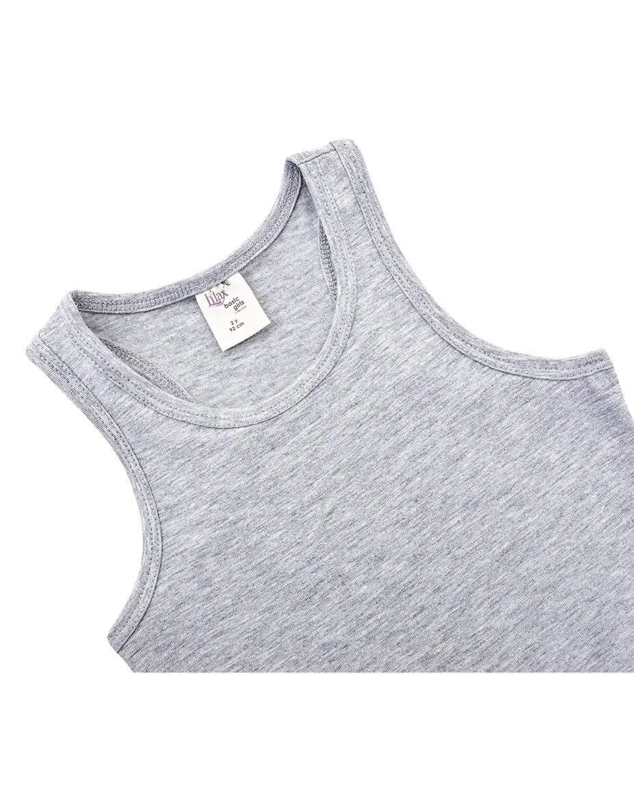 Little Girls Cotton Basic Racerback Tanktop