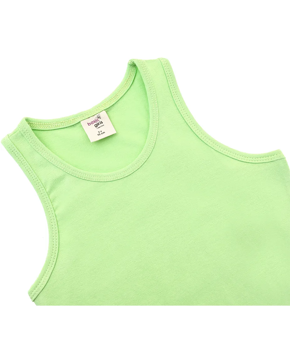 Little Girls Cotton Basic Racerback Tanktop