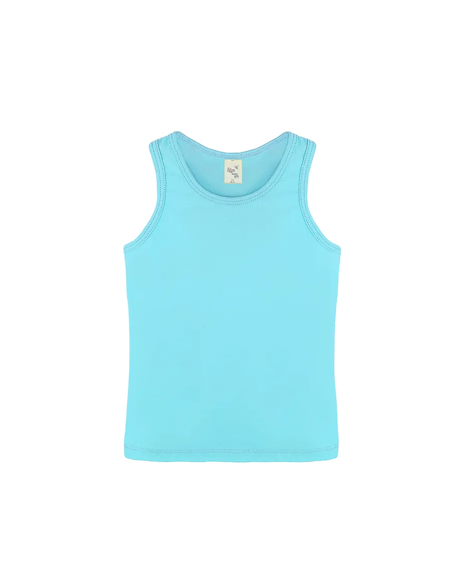 Little Girls Cotton Basic Racerback Tanktop