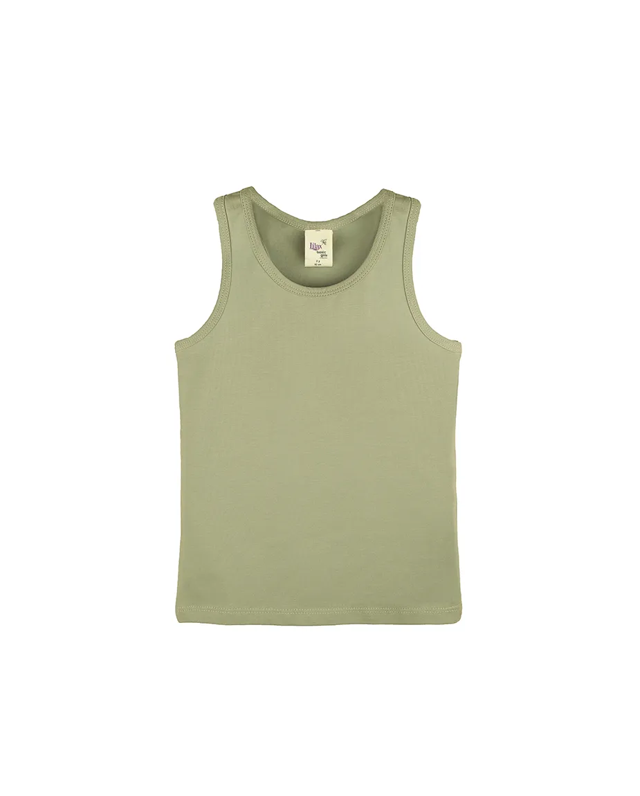 Little Girls Cotton Basic Racerback Tanktop