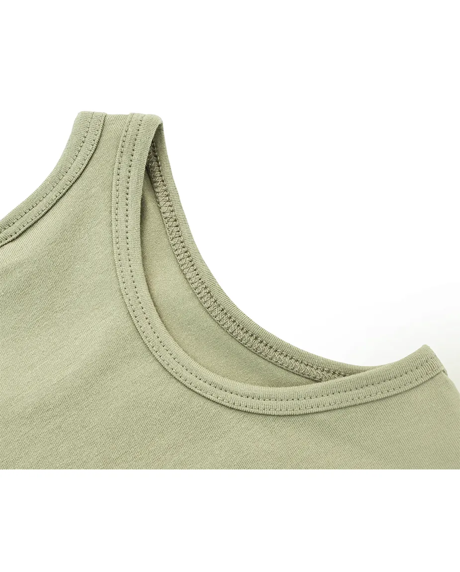 Little Girls Cotton Basic Racerback Tanktop