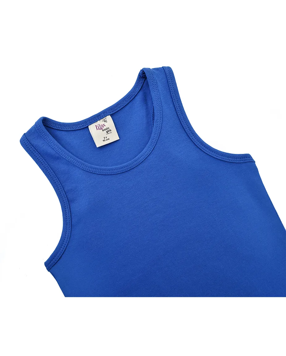 Little Girls Cotton Basic Racerback Tanktop