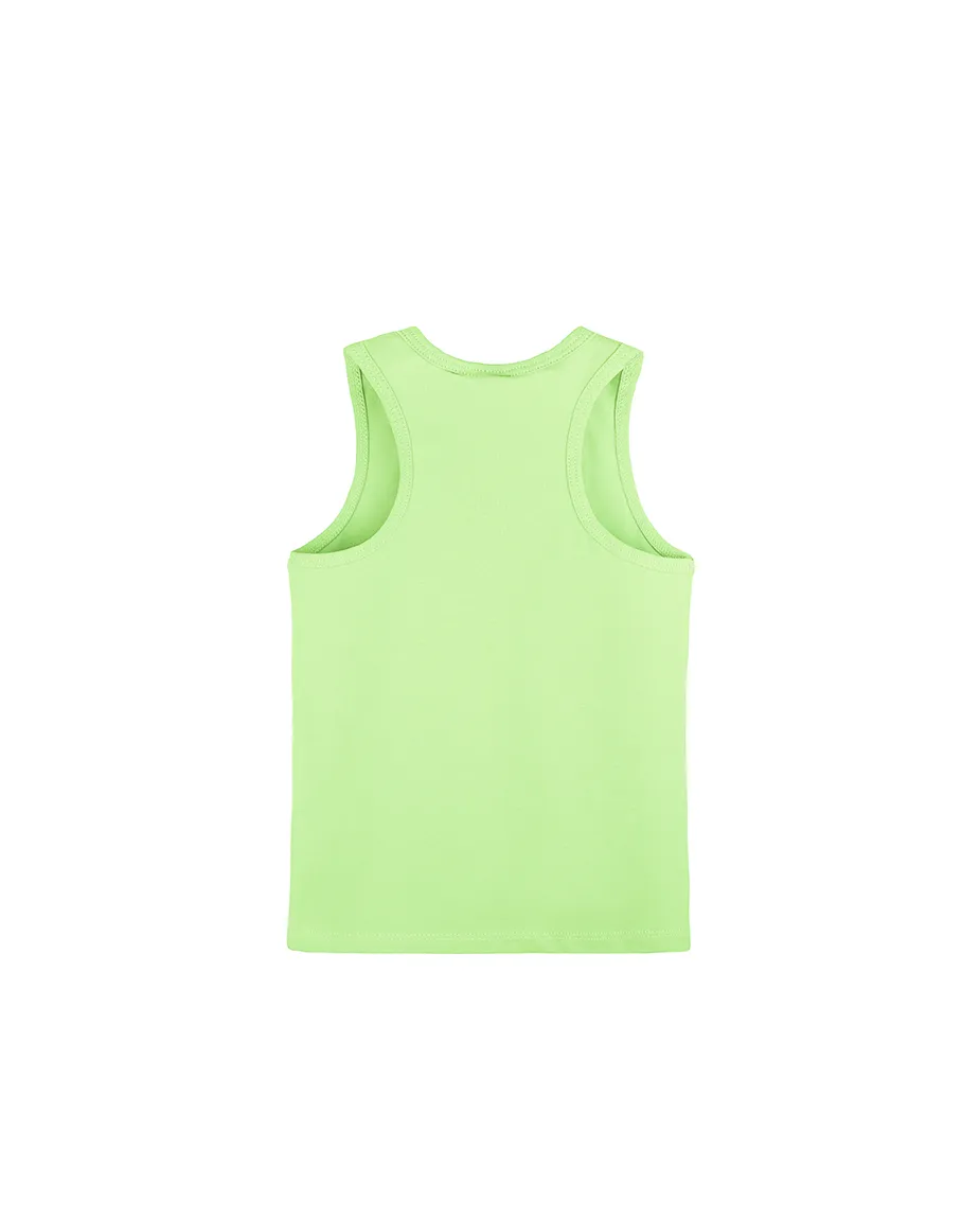Little Girls Cotton Basic Racerback Tanktop