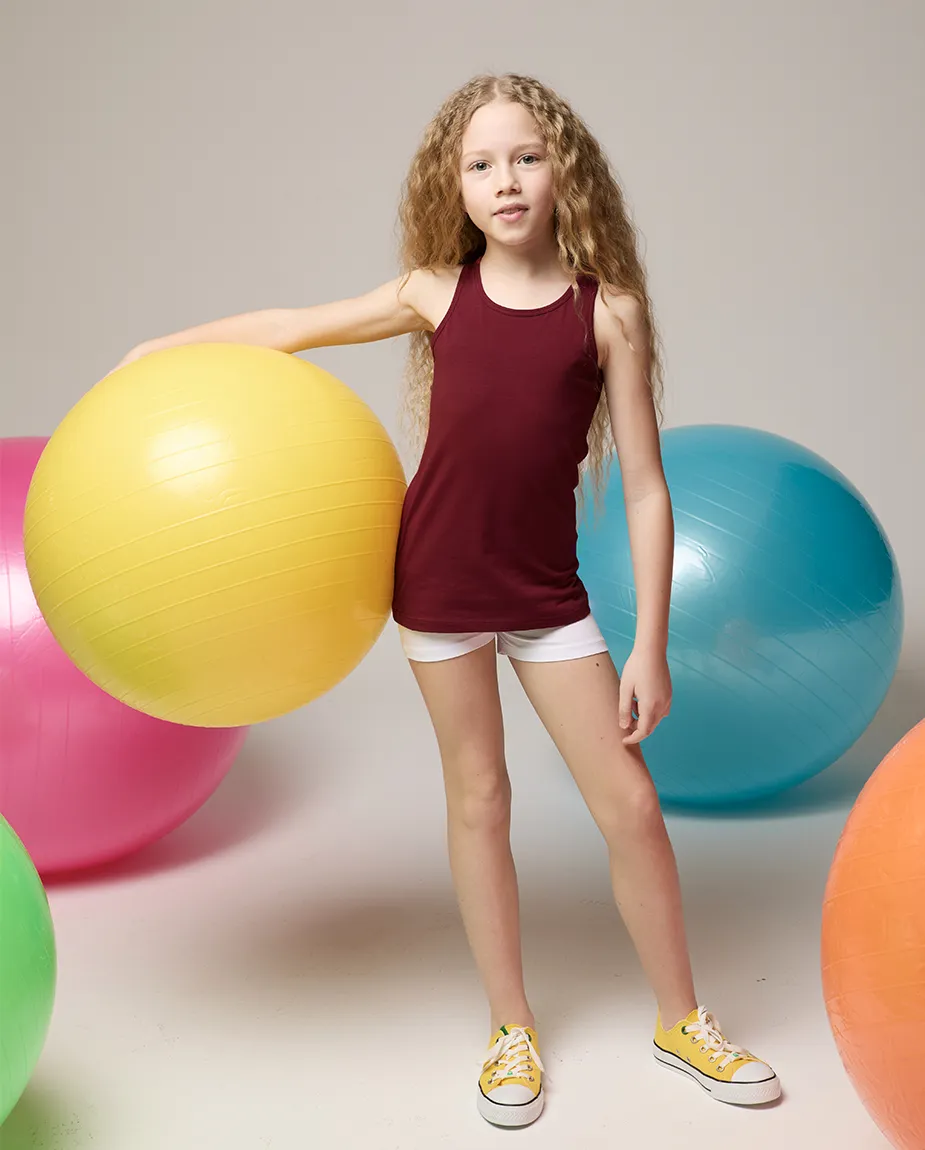 Little Girls Cotton Basic Racerback Tanktop