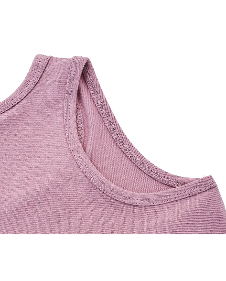 Little Girls Cotton Basic Racerback Tanktop