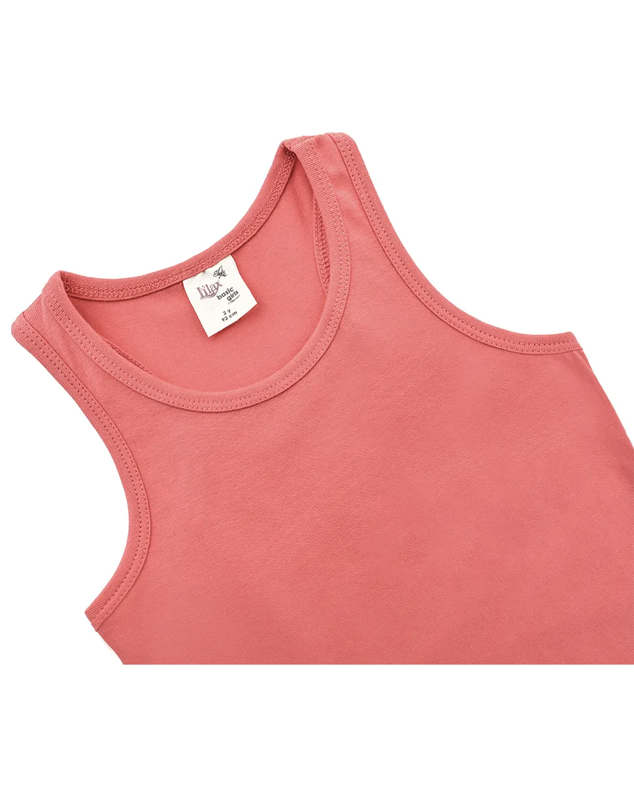 Little Girls Cotton Basic Racerback Tanktop