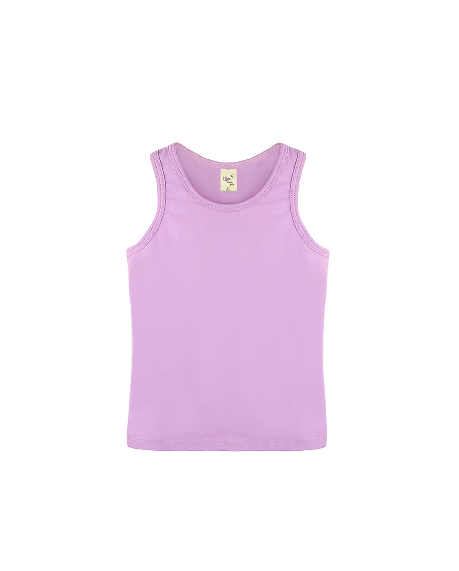 Little Girls Cotton Basic Racerback Tanktop