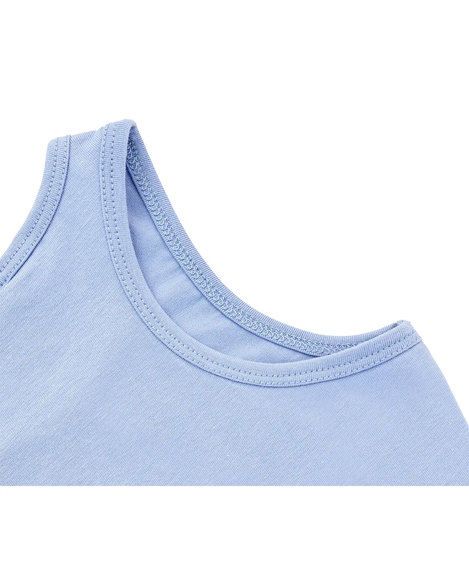 Little Girls Cotton Basic Racerback Tanktop