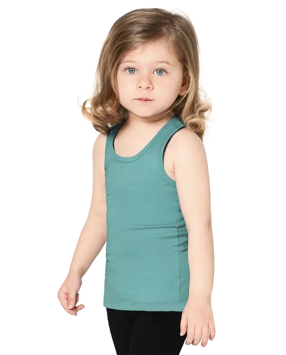 Little Girls Cotton Basic Racerback Tanktop
