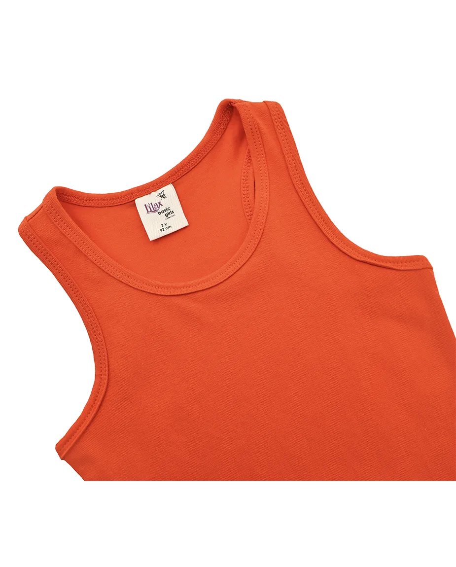 Little Girls Cotton Basic Racerback Tanktop