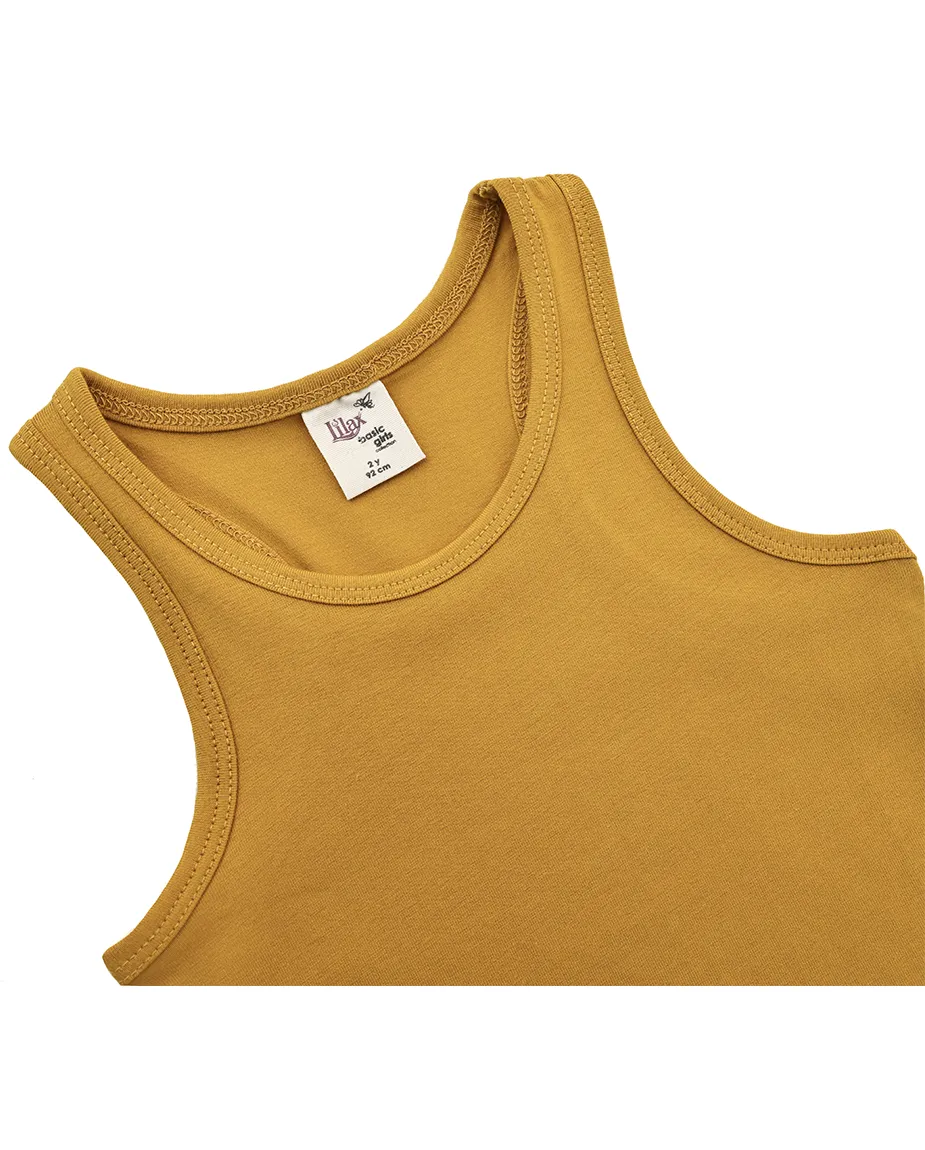 Little Girls Cotton Basic Racerback Tanktop