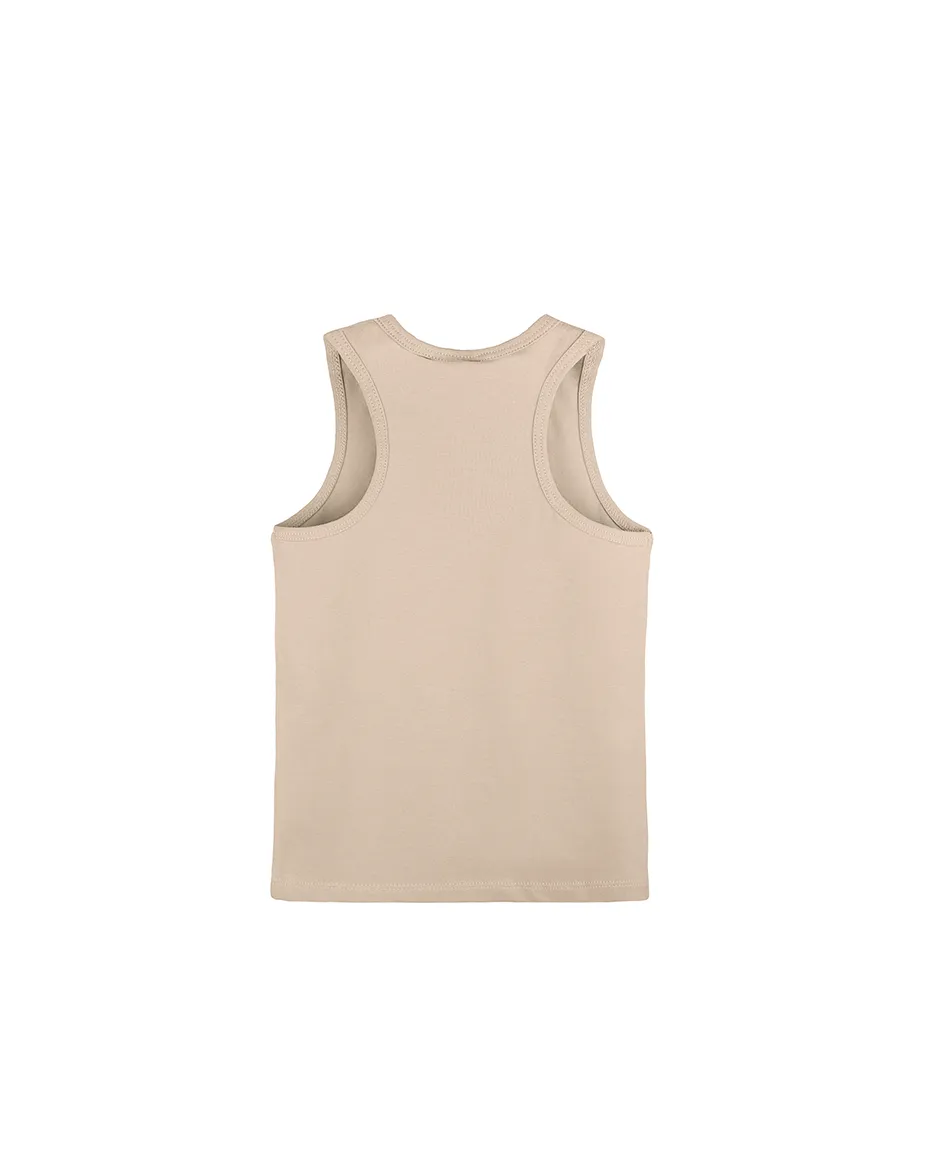 Little Girls Cotton Basic Racerback Tanktop