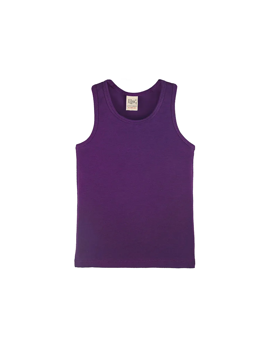Little Girls Cotton Basic Racerback Tanktop