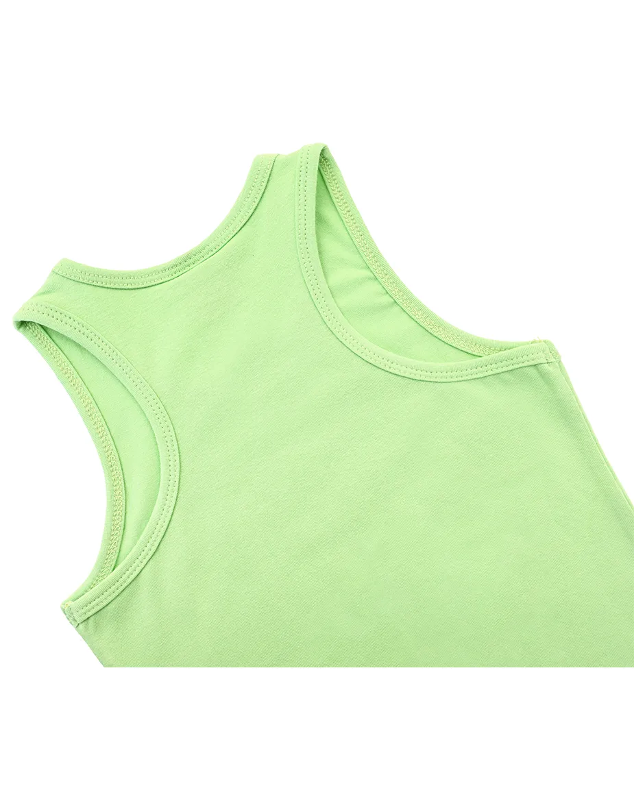 Little Girls Cotton Basic Racerback Tanktop