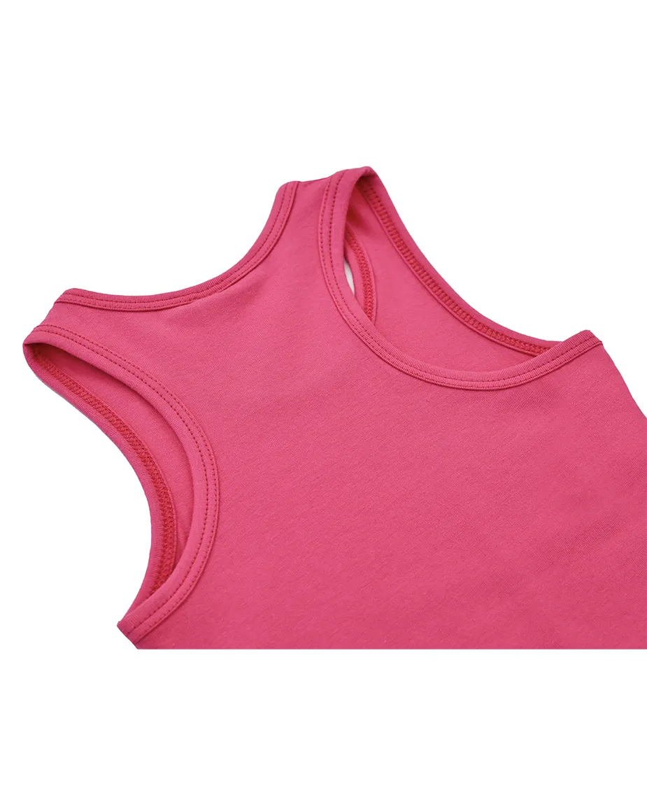 Little Girls Cotton Basic Racerback Tanktop