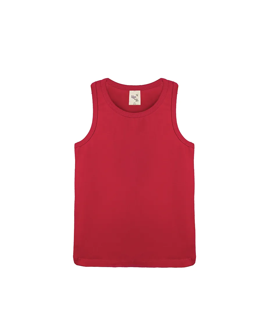 Little Girls Cotton Basic Racerback Tanktop