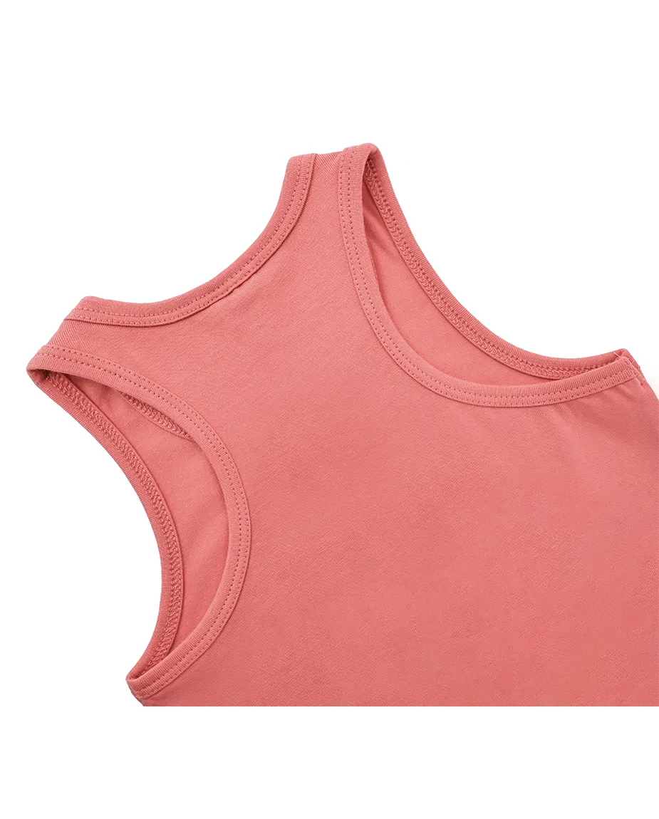 Little Girls Cotton Basic Racerback Tanktop