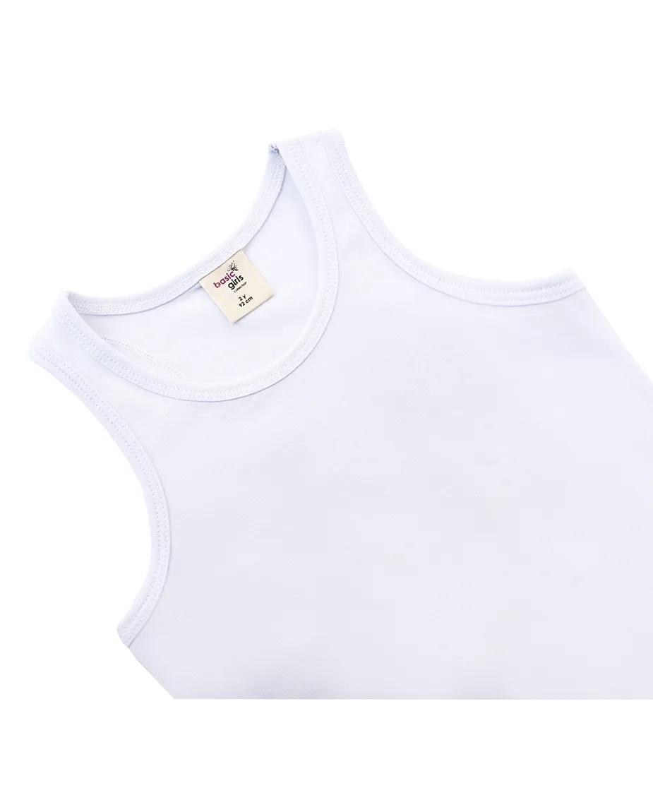 Little Girls Cotton Basic Racerback Tanktop