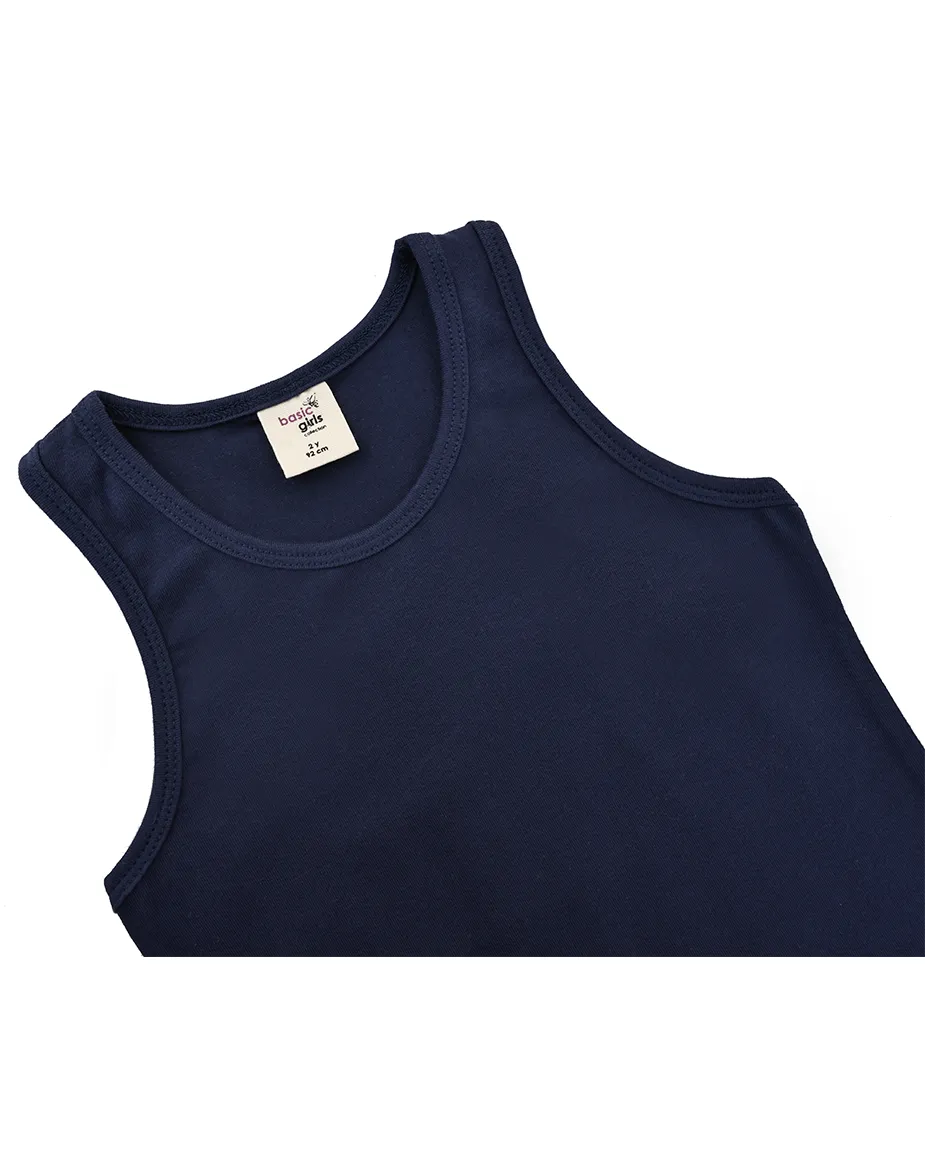 Little Girls Cotton Basic Racerback Tanktop