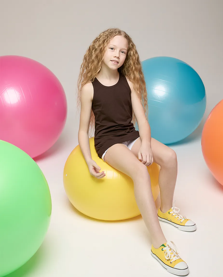 Little Girls Cotton Basic Racerback Tanktop