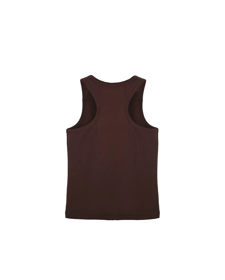 Little Girls Cotton Basic Racerback Tanktop