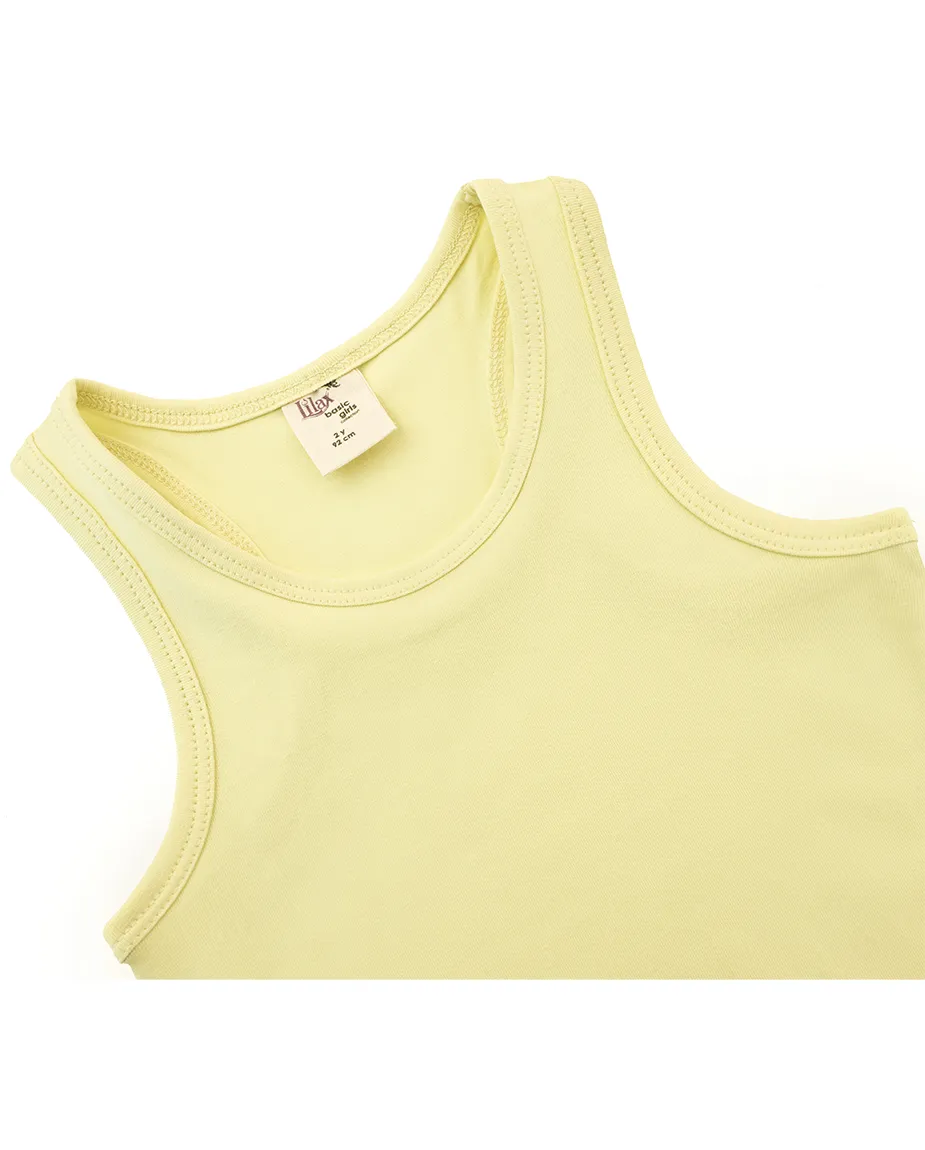 Little Girls Cotton Basic Racerback Tanktop