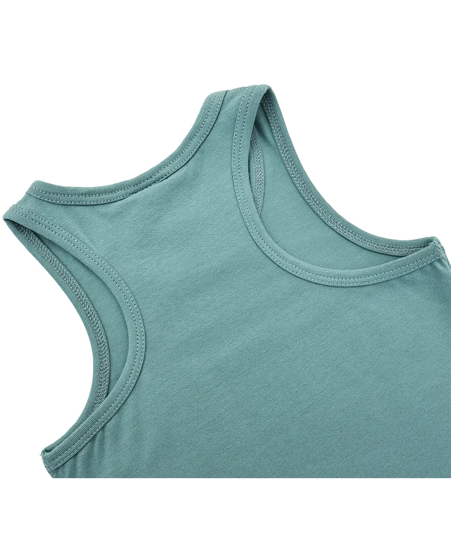 Little Girls Cotton Basic Racerback Tanktop