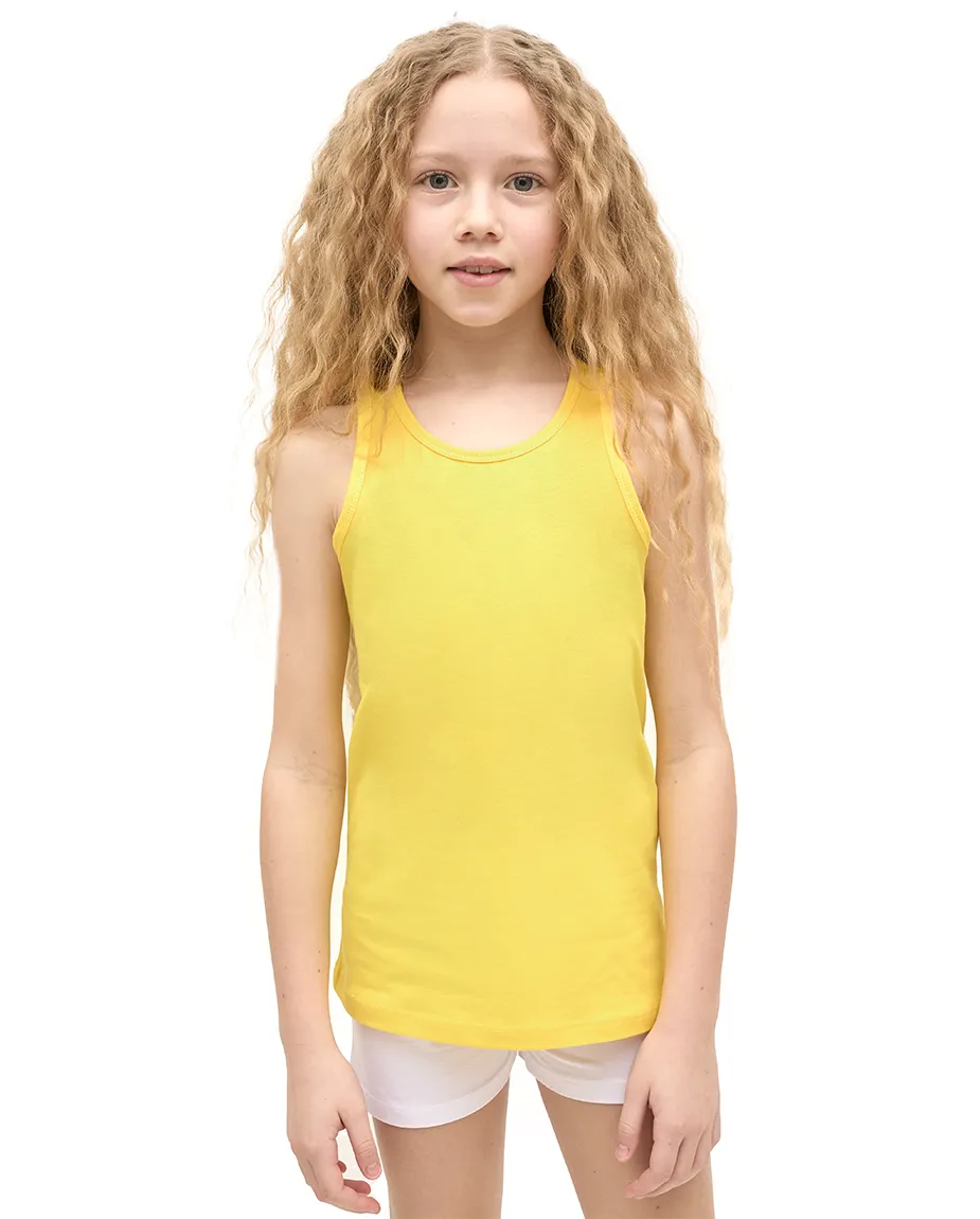 Little Girls Cotton Basic Racerback Tanktop