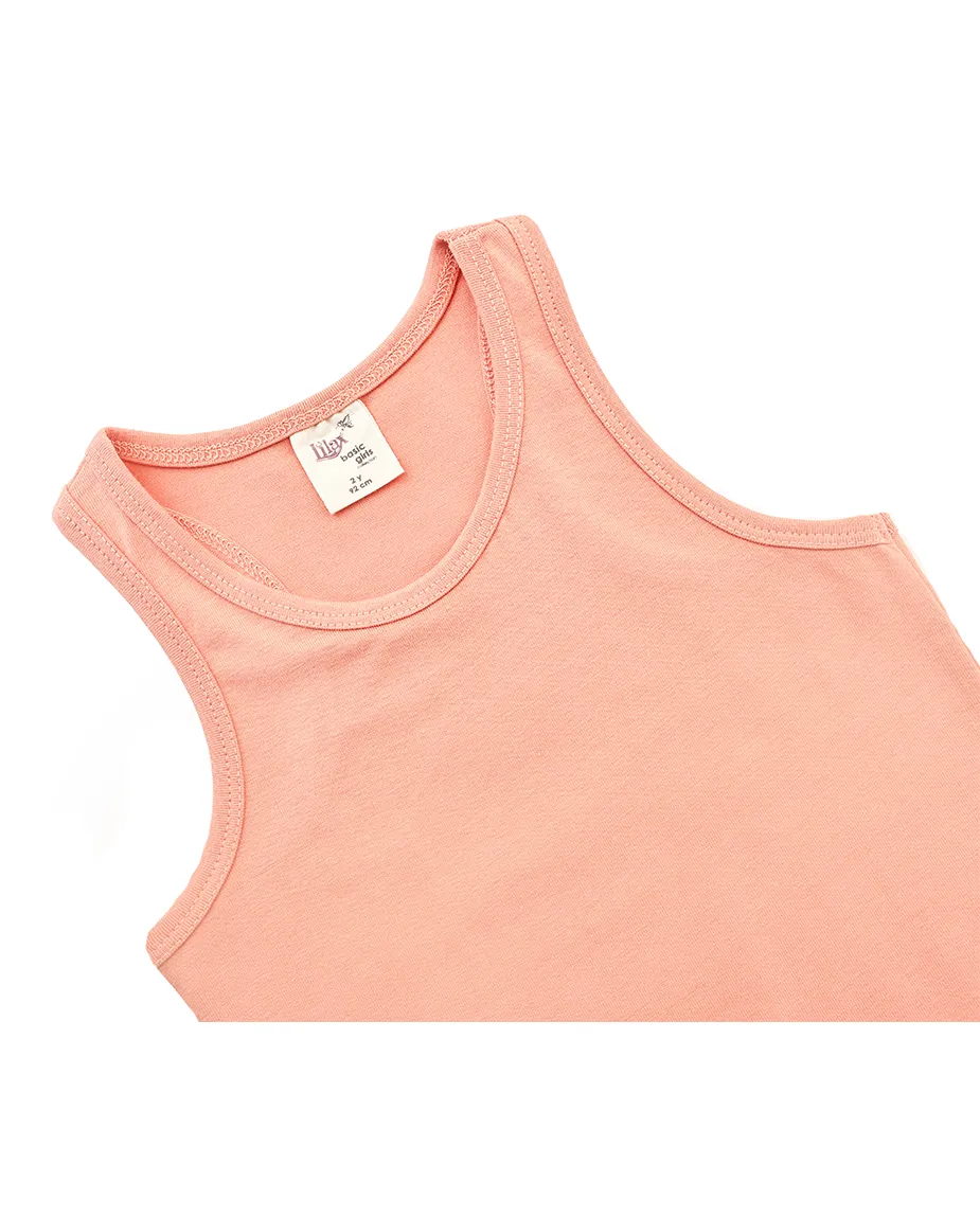 Little Girls Cotton Basic Racerback Tanktop