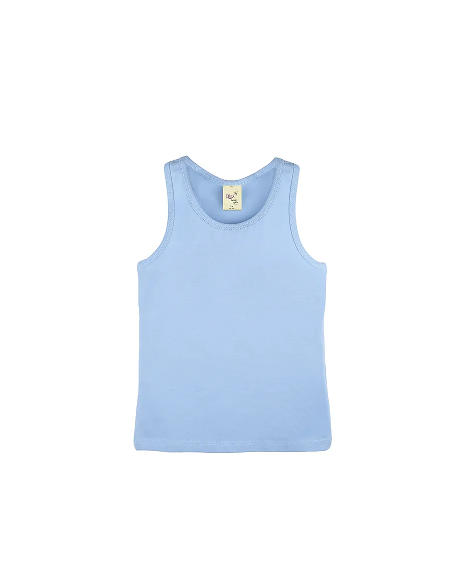 Little Girls Cotton Basic Racerback Tanktop