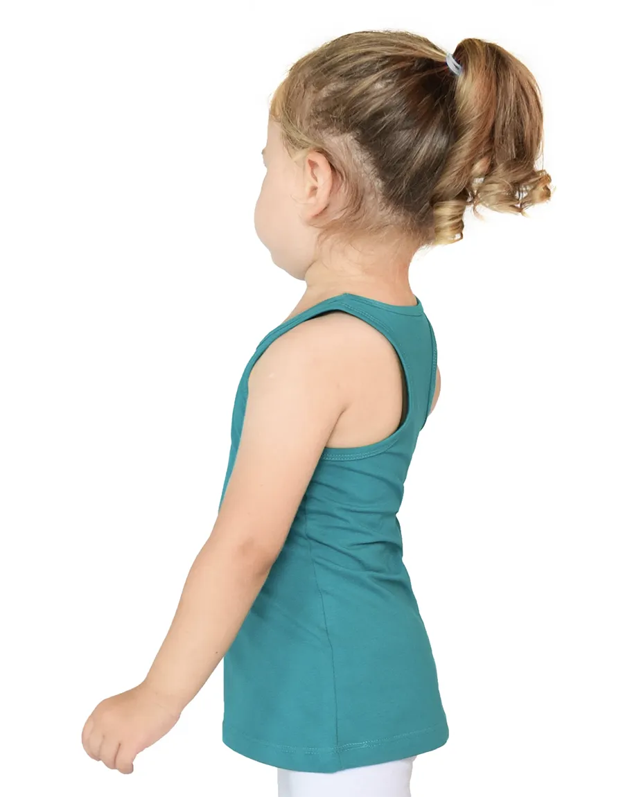 Little Girls Cotton Basic Racerback Tanktop