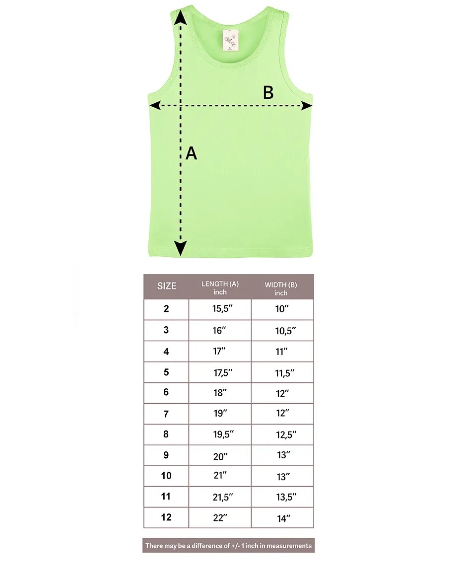 Little Girls Cotton Basic Racerback Tanktop