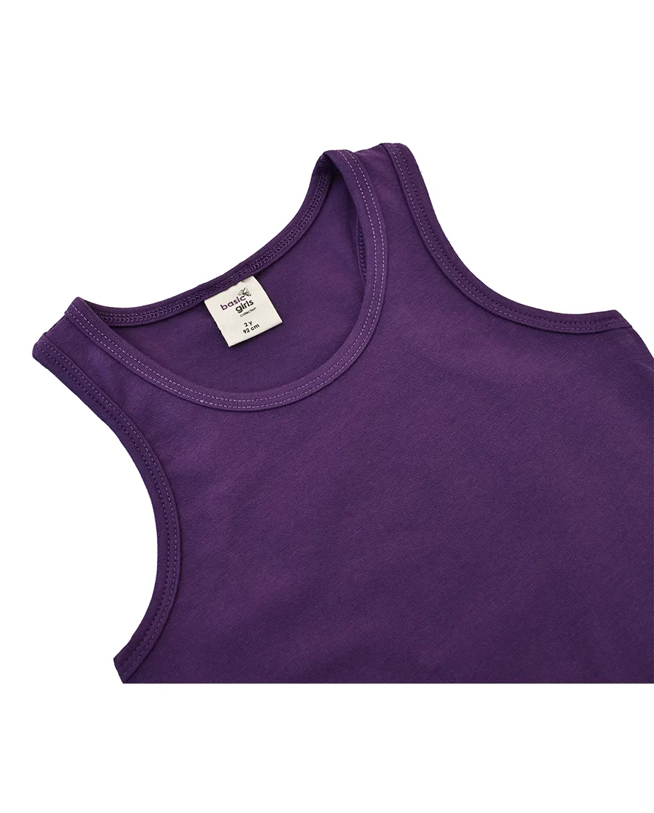 Little Girls Cotton Basic Racerback Tanktop