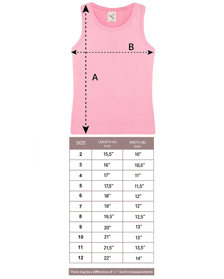 Little Girls Cotton Basic Racerback Tanktop
