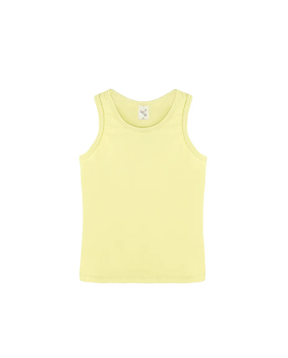 Little Girls Cotton Basic Racerback Tanktop