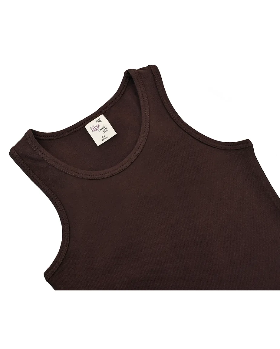Little Girls Cotton Basic Racerback Tanktop
