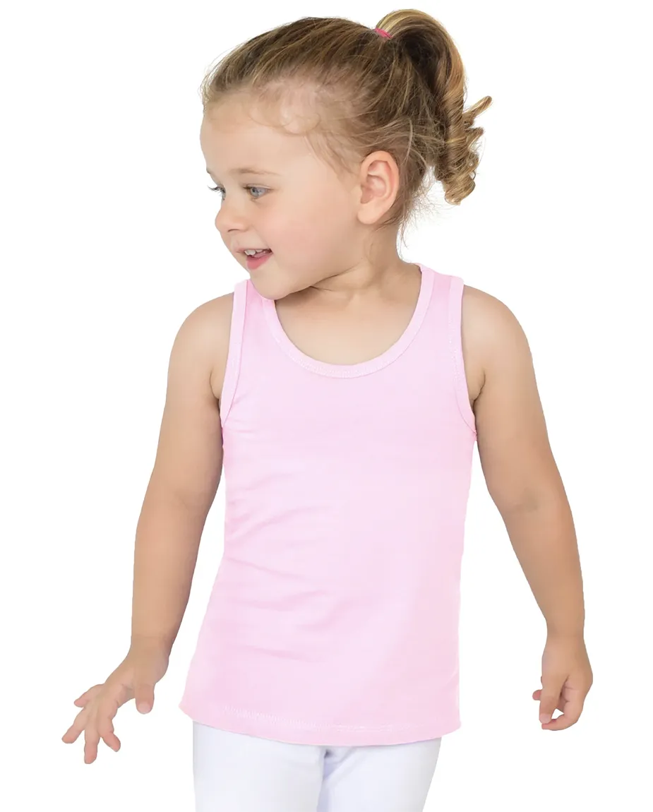 Little Girls Cotton Basic Racerback Tanktop