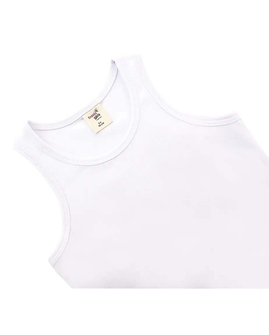 Little Girls Cotton Basic Racerback Tanktop