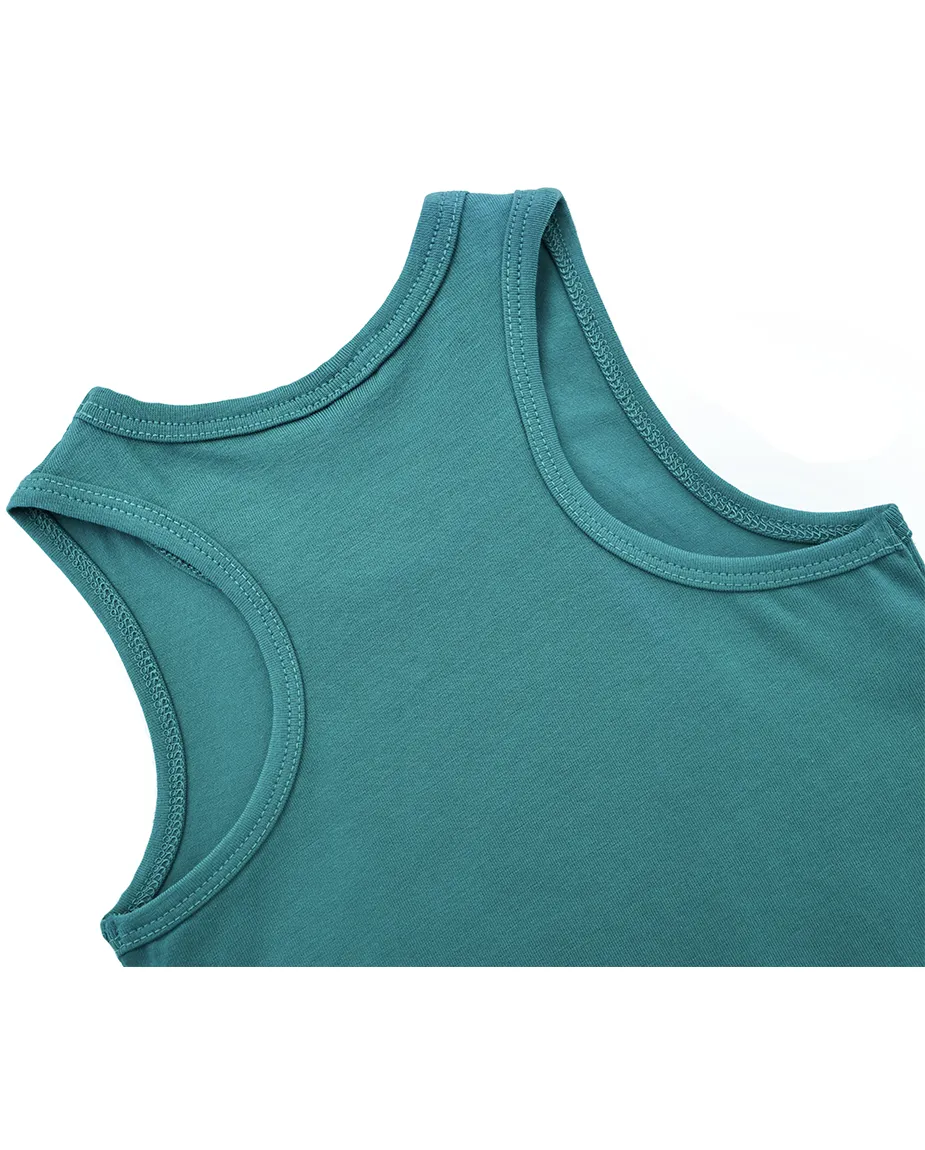 Little Girls Cotton Basic Racerback Tanktop