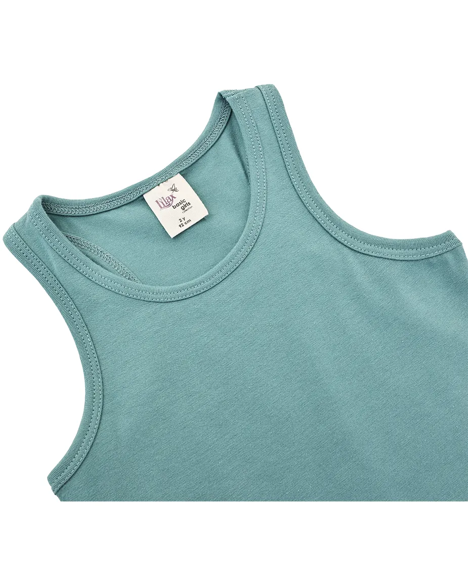 Little Girls Cotton Basic Racerback Tanktop