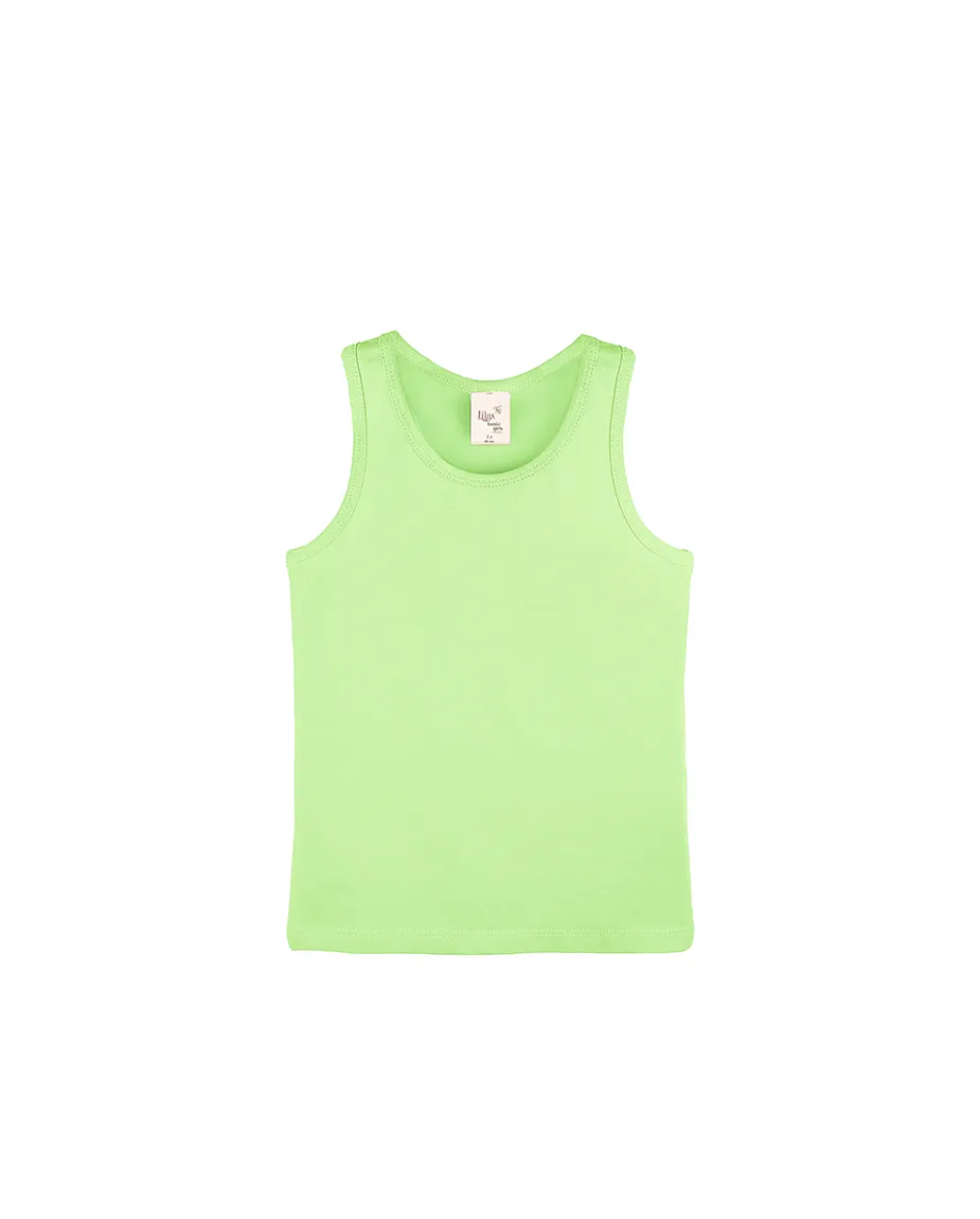 Little Girls Cotton Basic Racerback Tanktop