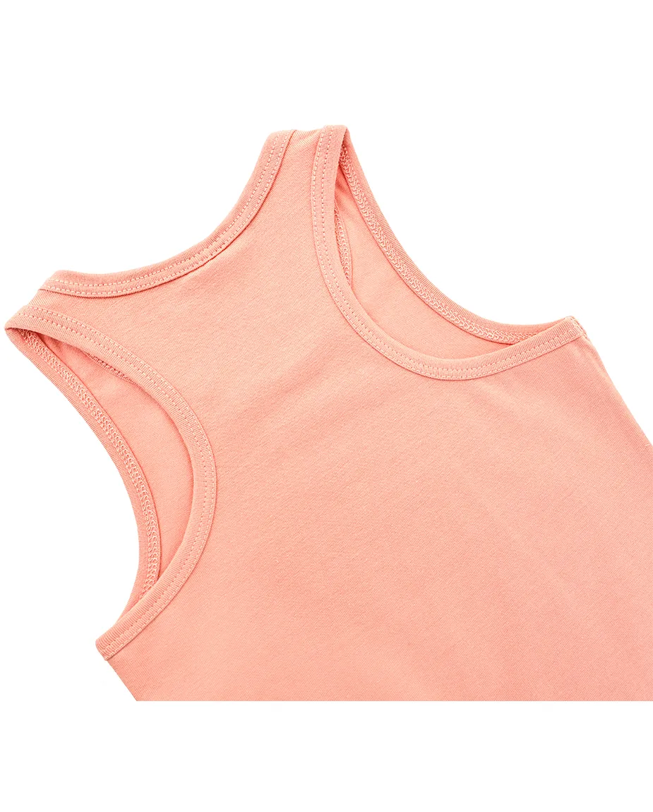 Little Girls Cotton Basic Racerback Tanktop