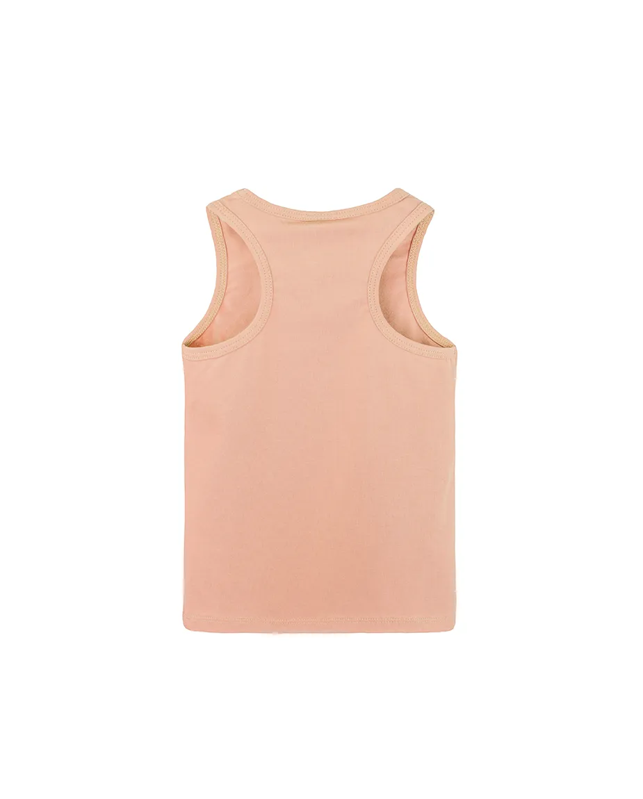 Little Girls Cotton Basic Racerback Tanktop
