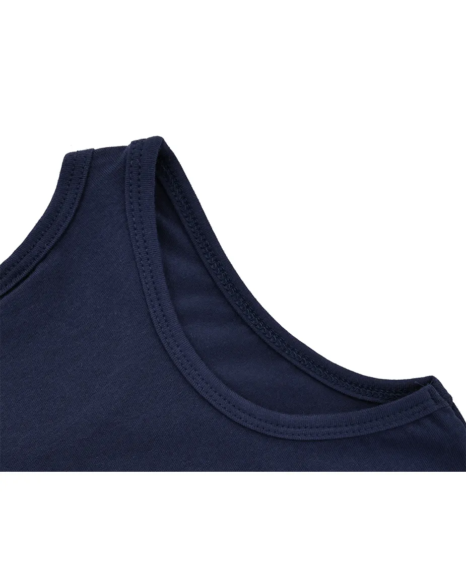Little Girls Cotton Basic Racerback Tanktop