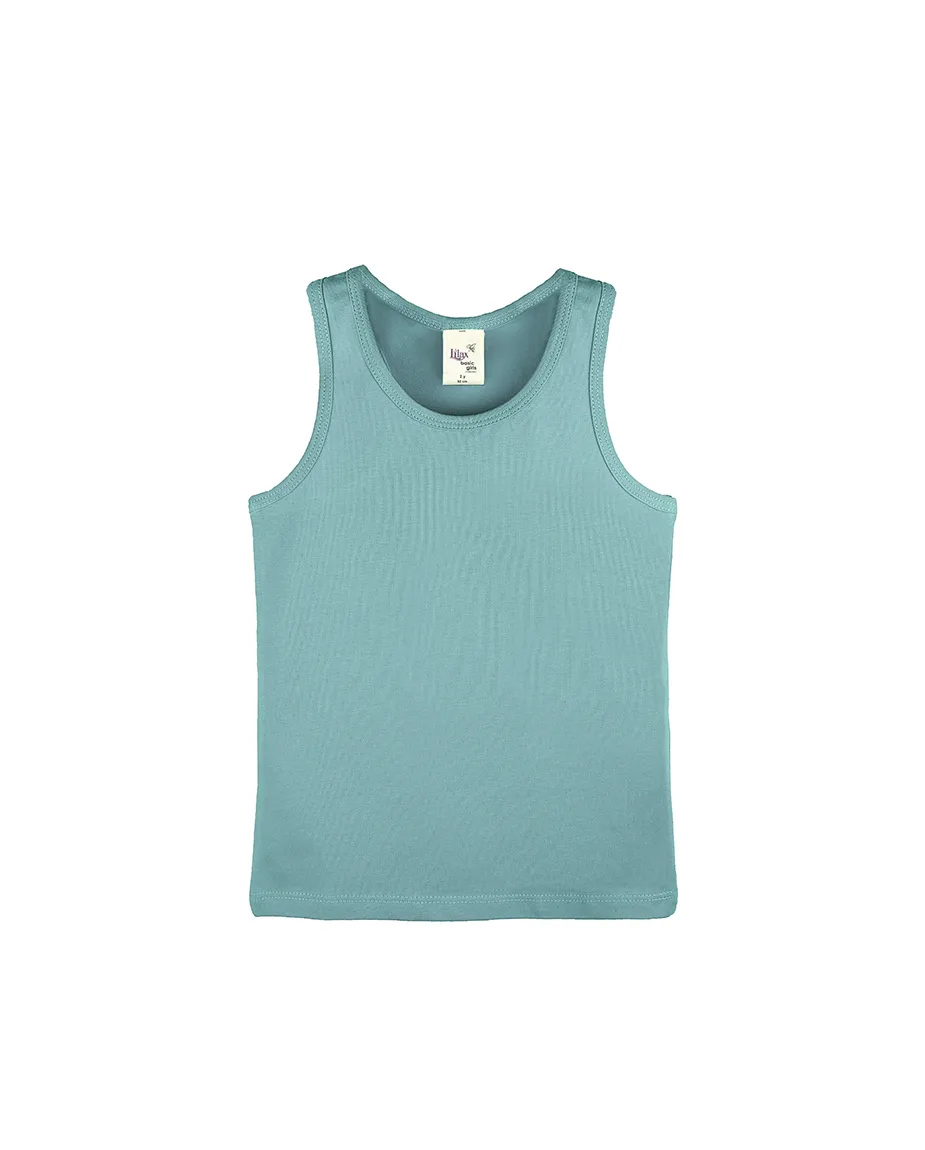 Little Girls Cotton Basic Racerback Tanktop