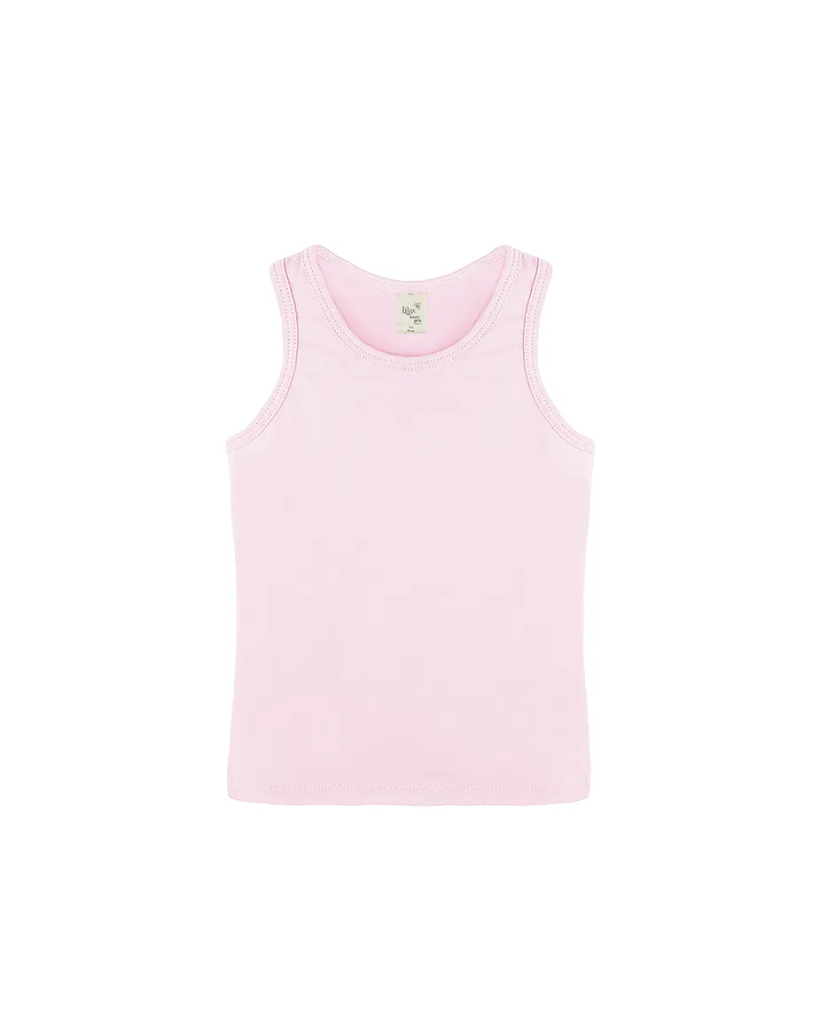 Little Girls Cotton Basic Racerback Tanktop