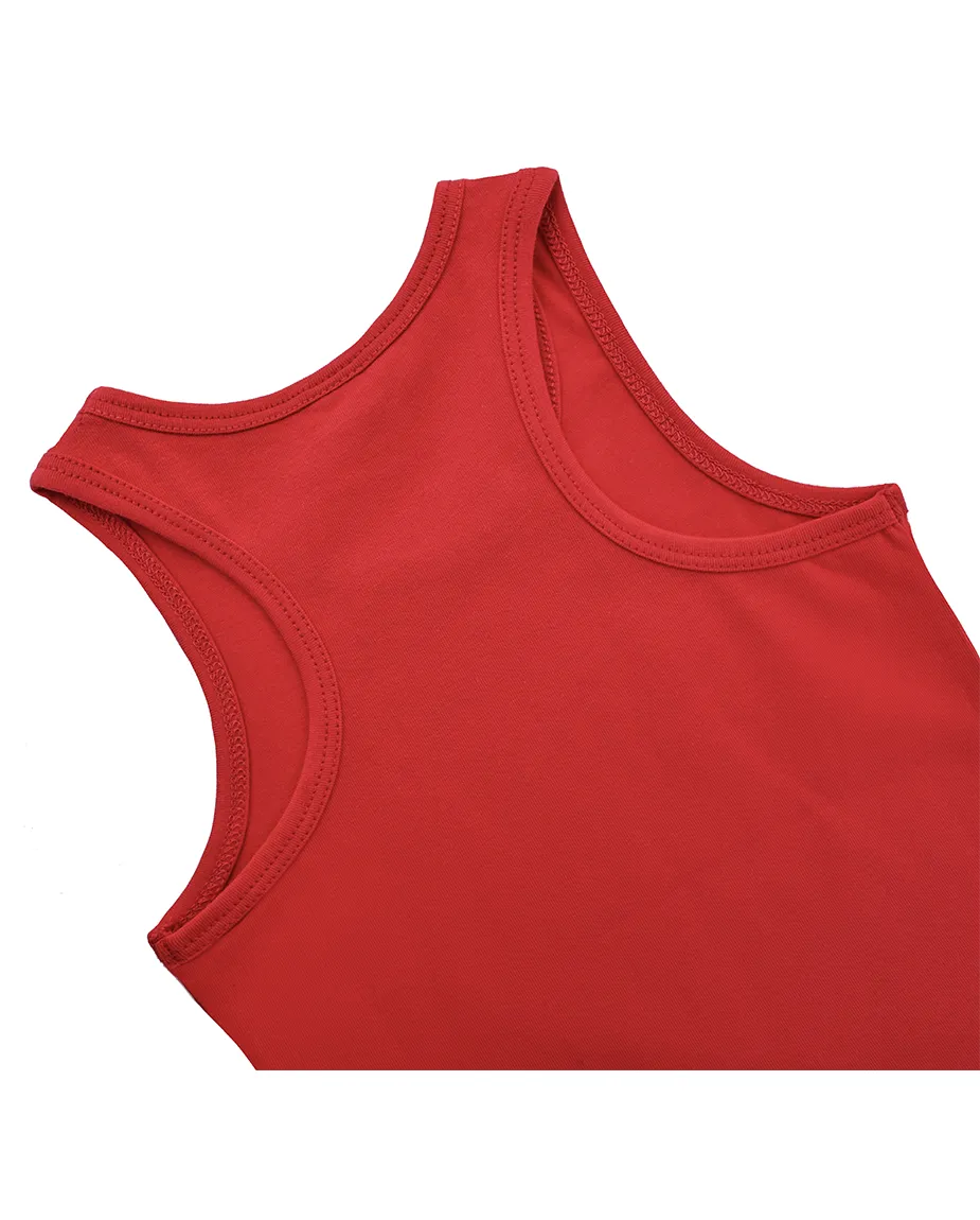 Little Girls Cotton Basic Racerback Tanktop